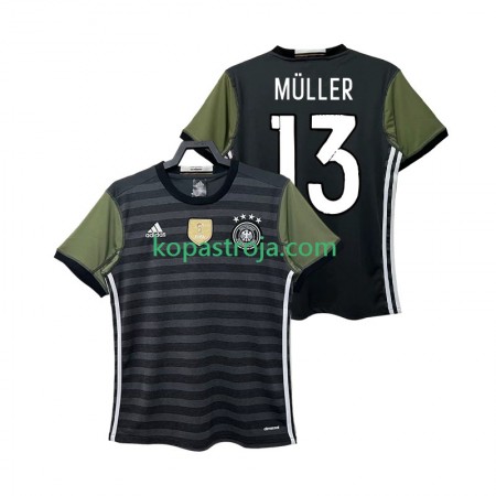 Billiga Fotbollströjor Tyskland MULLER 13 2016 Retro Borta tröja Kortärmad